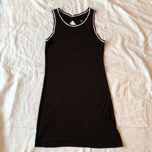 Mossimo Black and White Ribbed Cut Out Tank Dress